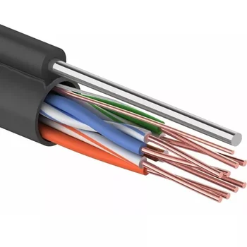 Кабель витая пара LANsens UTP, 4 пары Cat.5e, PE, outdoor messenger, master, 305м Кабель витая пара LANsens UTP, 4 пары Cat.5e, PE, outdoor messenger, master, 305м