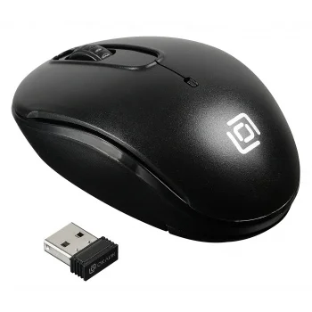 Мышь Оклик 505MW черный оптическая (1000dpi) беспроводная USB для ноутбука (3but)