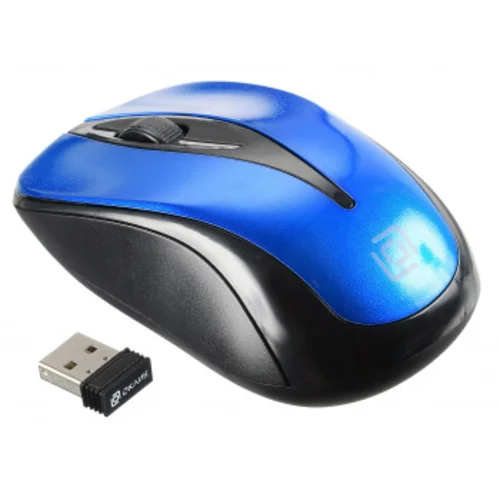 Мышь Оклик 675MW черный/синий оптическая (1200dpi) беспроводная USB для ноутбука (3but)