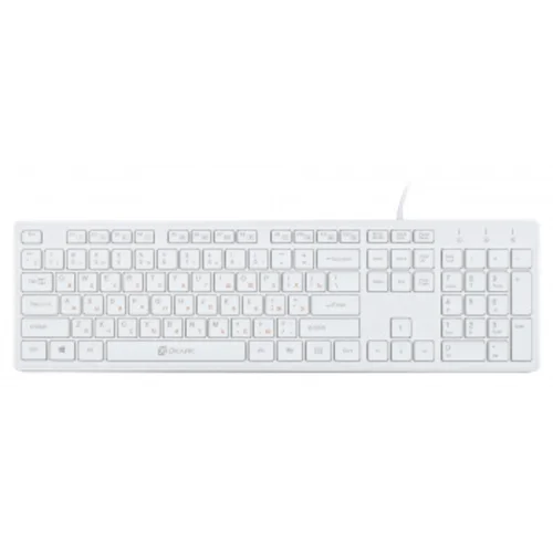Клавиатура Оклик 500M белый USB slim Multimedia