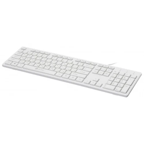 Клавиатура Оклик 500M белый USB slim Multimedia