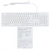 Клавиатура Оклик 500M белый USB slim Multimedia