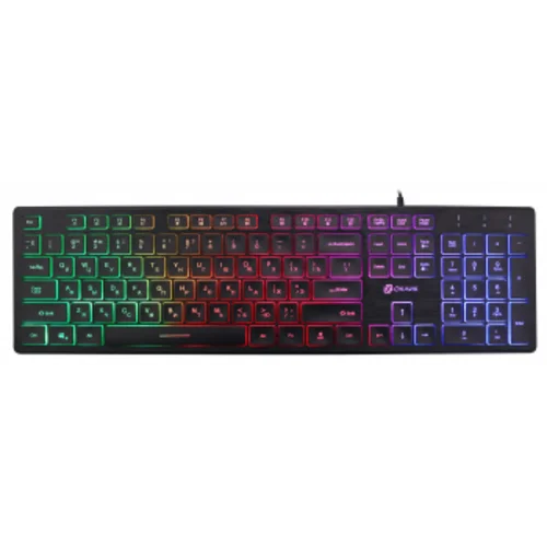 Клавиатура Оклик 550ML черный USB slim Multimedia LED