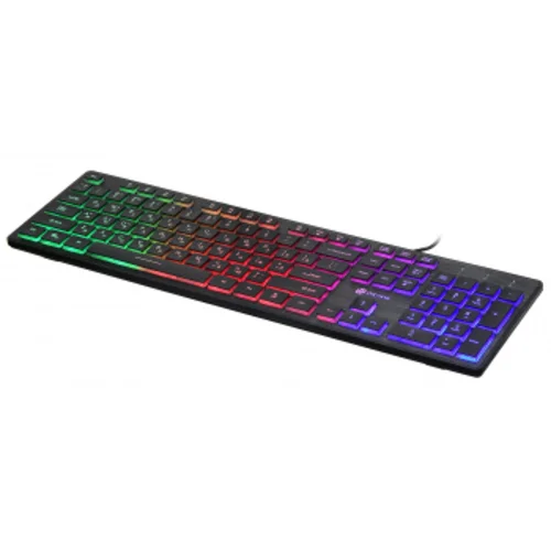Клавиатура Оклик 550ML черный USB slim Multimedia LED