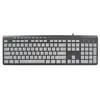 Клавиатура Оклик 480M черный/серый USB slim Multimedia (1067199)