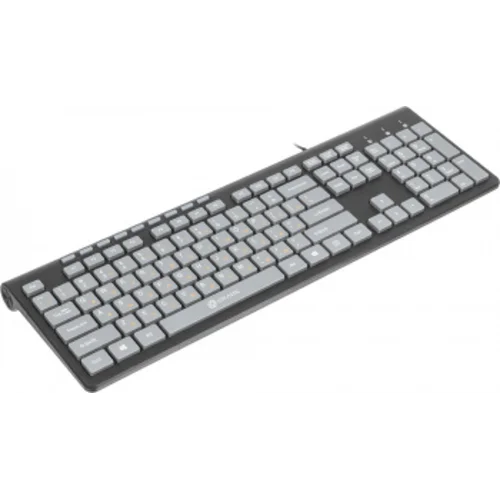 Клавиатура Оклик 480M черный/серый USB slim Multimedia (1067199)