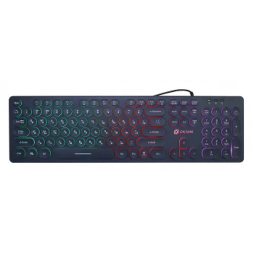 Клавиатура Оклик 420MRL черный USB slim Multimedia LED Клавиатура Оклик 420MRL черный USB slim Multimedia LED