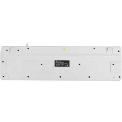 Клавиатура Оклик 420MRL белый USB slim Multimedia LED
