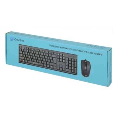 Клавиатура + мышь Оклик 630M клав:черный мышь:черный USB (1091260) Клавиатура + мышь Оклик 630M клав:черный мышь:черный USB (1091260)
