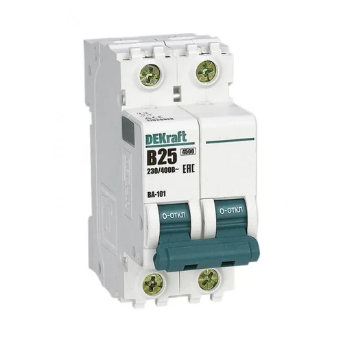 Выключатель автоматический модульный 2п B 25А 4.5кА ВА-101 DEKraft 11020DEK