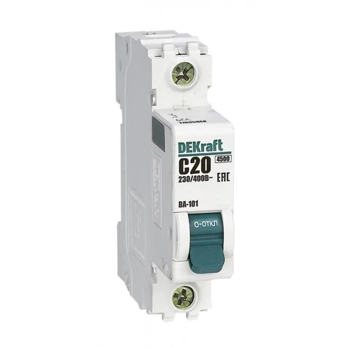 Выключатель автоматический модульный 1п C 20А 4.5кА ВА-101 DEKraft 11055DEK Выключатель автоматический модульный 1п C 20А 4.5кА ВА-101 DEKraft 11055DEK