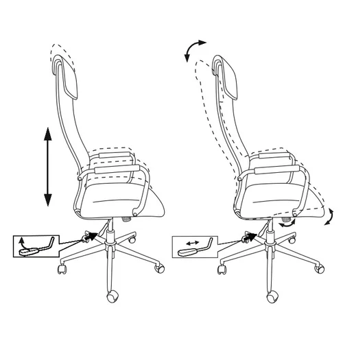 Кресло руководителя Бюрократ KB-9N темно-серый TW-04 TW-12 сетка/ткань с подголов. крестовина металл хром