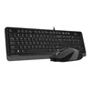 Клавиатура + мышь A4Tech Fstyler F1010 клав:черный/серый мышь:черный/серый USB Multimedia Клавиатура + мышь A4Tech Fstyler F1010 клав:черный/серый мышь:черный/серый USB Multimedia