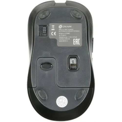 Мышь Оклик 610MWC черный оптическая (1600dpi) беспроводная USB/USB-C для ноутбука (6but)