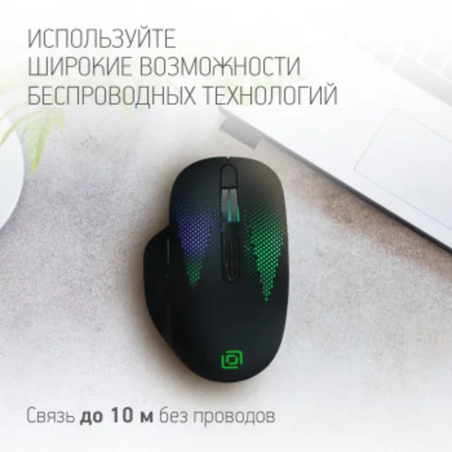 Мышь Оклик 636LWC черный оптическая (1600dpi) беспроводная USB/USB-C для ноутбука (6but) Мышь Оклик 636LWC черный оптическая (1600dpi) беспроводная USB/USB-C для ноутбука (6but)