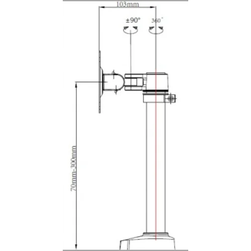 Кронштейн для мониторов ЖК Buro M3 черный 15"-27" макс.9кг крепление к столешнице поворот и наклон