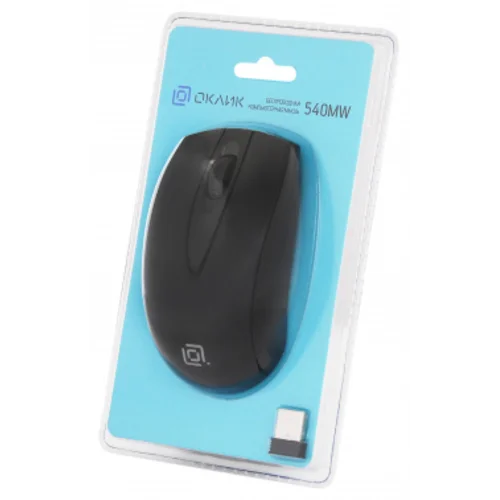 Мышь Оклик 540MW черный оптическая (1200dpi) беспроводная USB для ноутбука (3but) Мышь Оклик 540MW черный оптическая (1200dpi) беспроводная USB для ноутбука (3but)