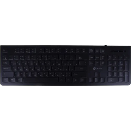 Клавиатура Оклик 440ML черный USB slim LED