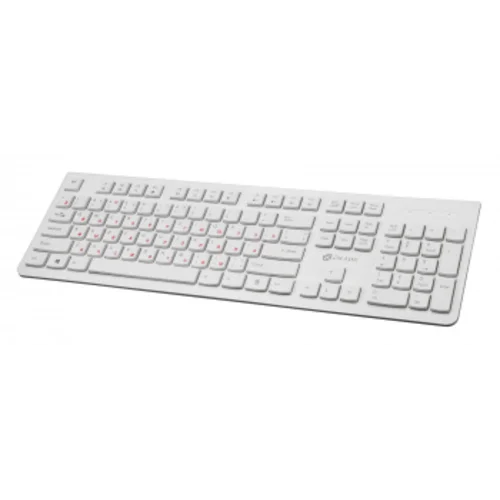 Клавиатура Оклик 505M белый USB slim