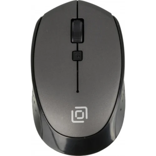 Мышь Оклик 488MW черный/серый оптическая (1600dpi) беспроводная USB для ноутбука (4but)