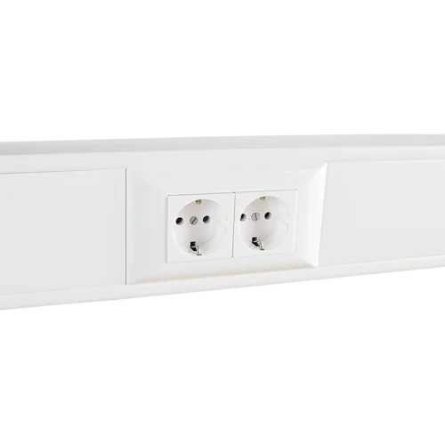 Суппорт с рамкой на 1 пост (45х45) в профиль для кабельного канала 130х50 Суппорт с рамкой на 1 пост (45х45) в профиль для кабельного канала 130х50