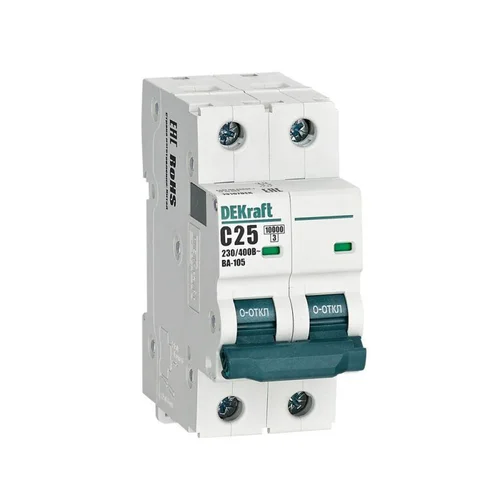 Выключатель автоматический модульный 2п C 25А 10кА ВА-105 DEKraft 13167DEK
