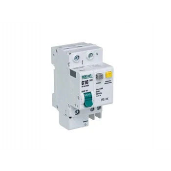 Выключатель автоматический дифференциального тока 2п (1P+N) C 16А 30мА тип AC ДИФ-101 со встроен. за