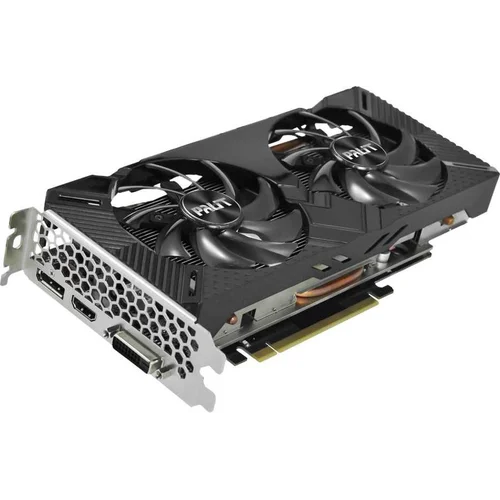 Видеокарта Palit PCI-E PA-GTX1660 DUAL 6G NVIDIA GeForce GTX 1660 6144Mb 192 GDDR5 1530/8000 DVIx1 HDMIx1 DPx1 HDCP Bulk (E51660018J9-1161C BULK)