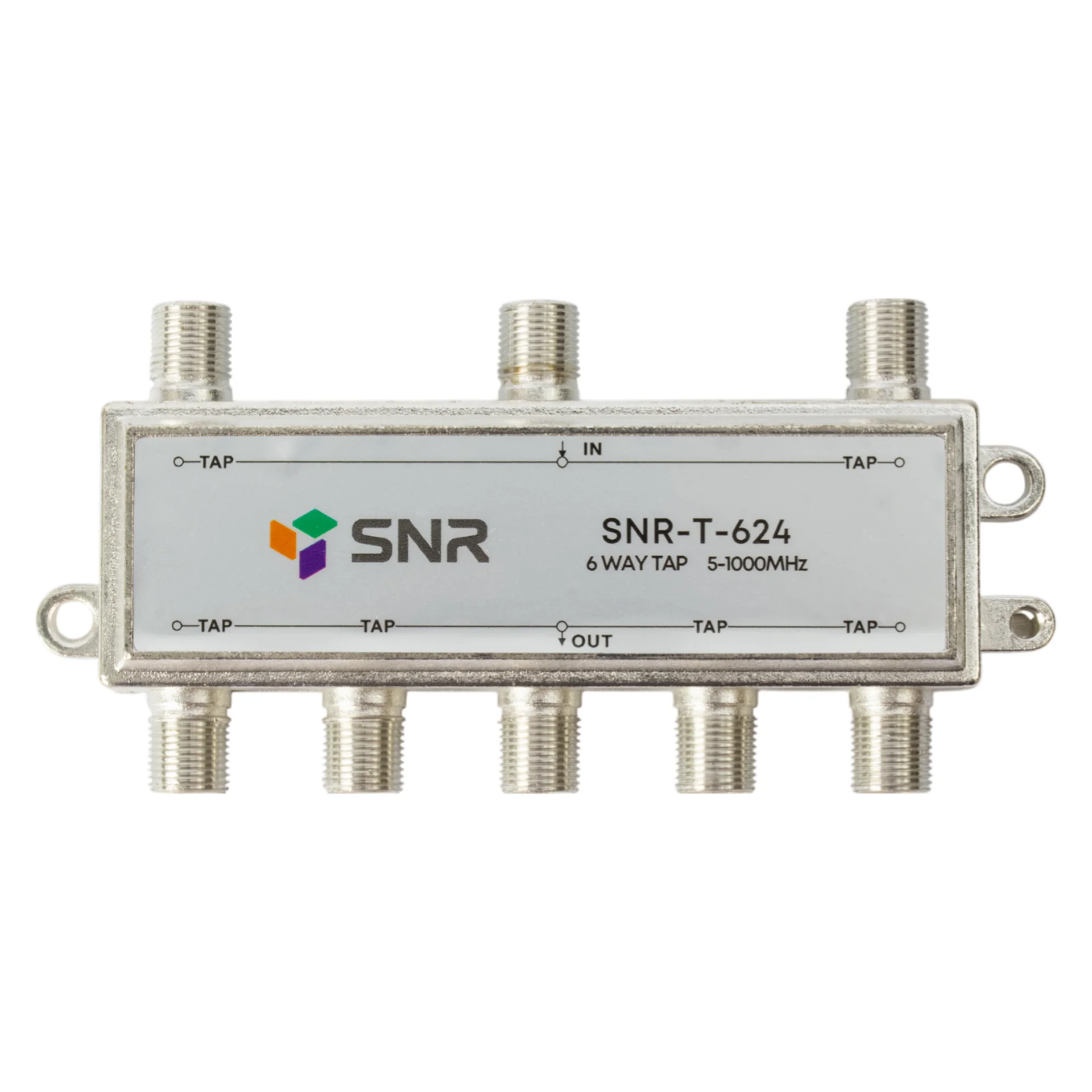 Ответвитель абонентский SNR-T-624, на 6 отводов, вносимое затухание IN-TAP 24dB.