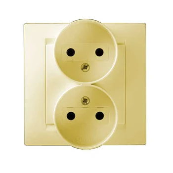 Розетка 2-м СП Simon15 16А IP20 250В без заземл. винт. клеммы сл. кость Simon 1590457-031 Розетка 2-м СП Simon15 16А IP20 250В без заземл. винт. клеммы сл. кость Simon 1590457-031