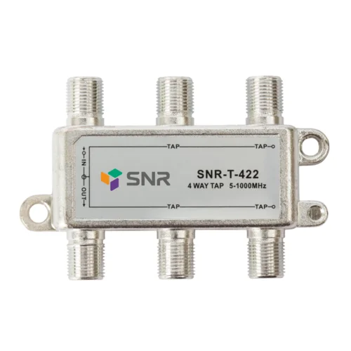 Ответвитель абонентский SNR-T-422 на 4 отвода, вносимое затухание IN-TAP 22dB. Ответвитель абонентский SNR-T-422 на 4 отвода, вносимое затухание IN-TAP 22dB.