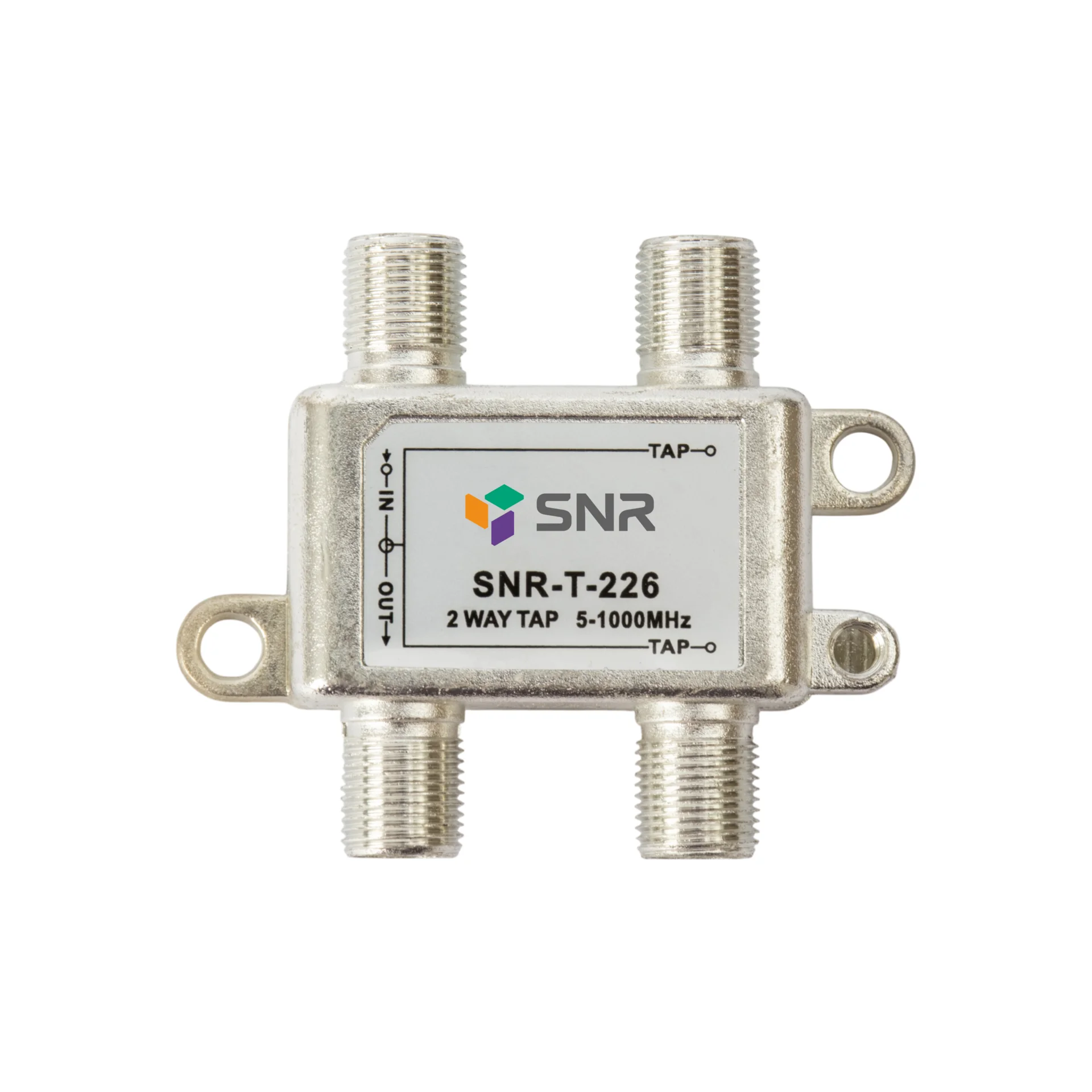 Ответвитель абонентский SNR-T-226 на 2 отвода, вносимое затухание IN-TAP 26dB. Ответвитель абонентский SNR-T-226 на 2 отвода, вносимое затухание IN-TAP 26dB.