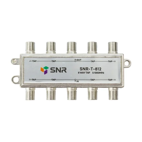 Ответвитель абонентский SNR-T-812 на 8 отводов, вносимое затухание IN-TAP 12dB. Ответвитель абонентский SNR-T-812 на 8 отводов, вносимое затухание IN-TAP 12dB.