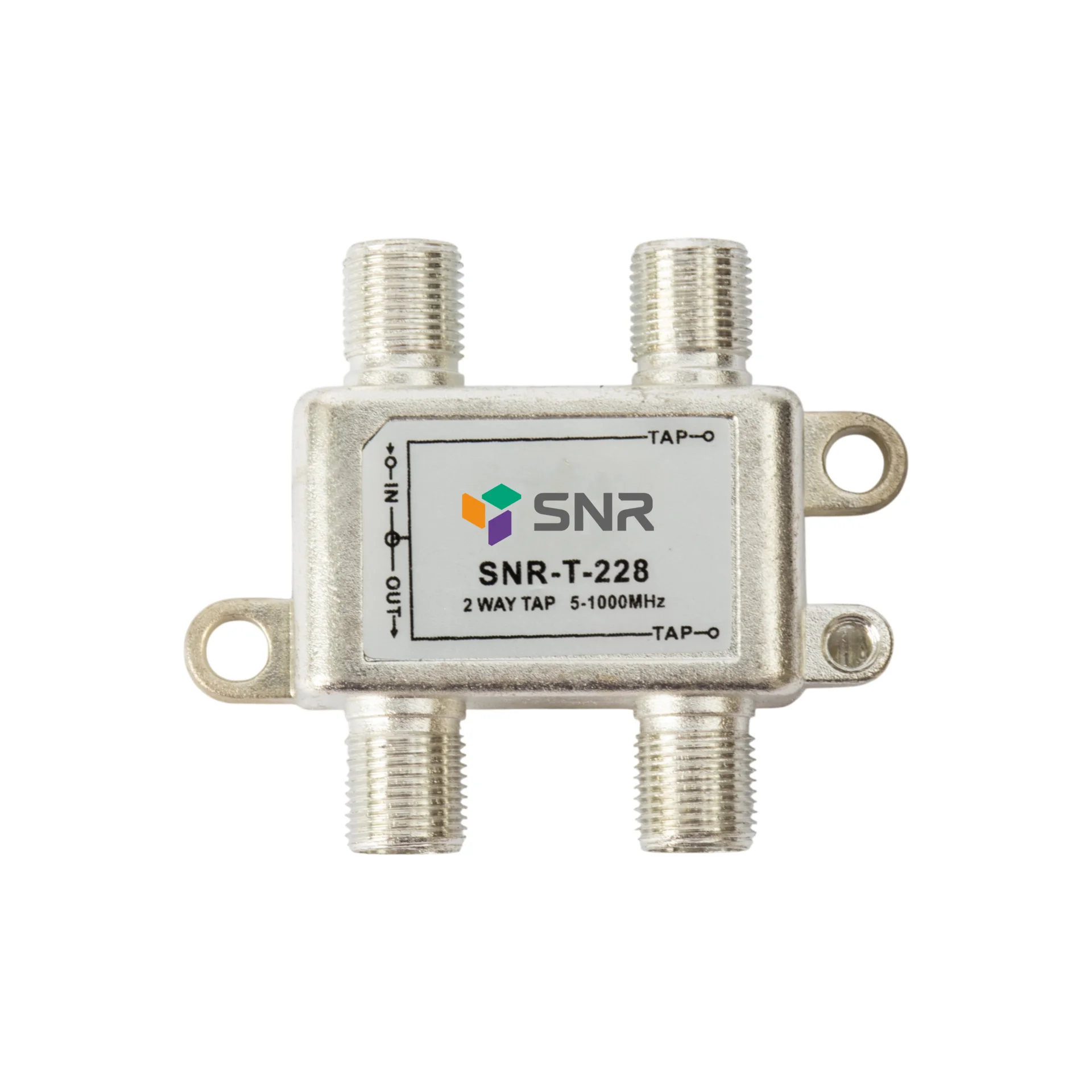 Ответвитель абонентский SNR-T-228 на 2 отвода, вносимое затухание IN-TAP 28dB. Ответвитель абонентский SNR-T-228 на 2 отвода, вносимое затухание IN-TAP 28dB.