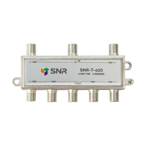 Ответвитель абонентский SNR-T-620, на 6 отводов, вносимое затухание IN-TAP 20dB. Ответвитель абонентский SNR-T-620, на 6 отводов, вносимое затухание IN-TAP 20dB.
