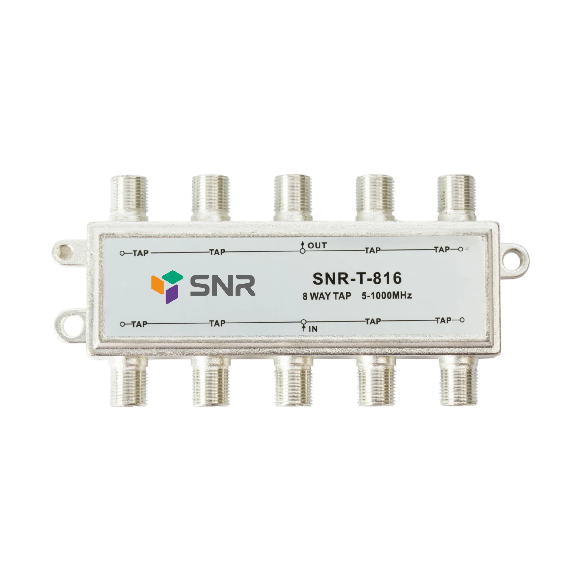 Ответвитель абонентский SNR-T-816 на 8 отводов, вносимое затухание IN-TAP 16dB. Ответвитель абонентский SNR-T-816 на 8 отводов, вносимое затухание IN-TAP 16dB.