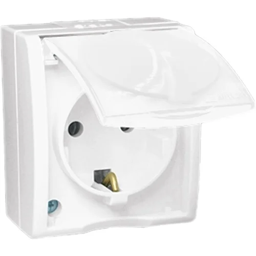 Розетка 1-м ОП Simon15 16А IP54 250В с заземл. с крышкой винт. клеммы бел. Simon 1594445-030 Розетка 1-м ОП Simon15 16А IP54 250В с заземл. с крышкой винт. клеммы бел. Simon 1594445-030