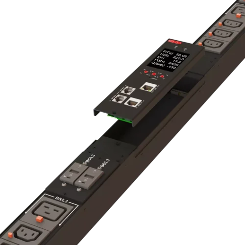 Блок розеток интеллектуальный iPDU-6012: ZeroUnit, 230V, 32А, in IEC60309 P+N+E, out (6) C19; (18) C13 с фиксацией e-lock Блок розеток интеллектуальный iPDU-6012: ZeroUnit, 230V, 32А, in IEC60309 P+N+E, out (6) C19; (18) C13 с фиксацией e-lock