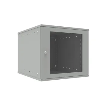 Шкаф телекоммуникационный настенный 9U, 523х600х465мм серия LITE (стеклянная дверь)