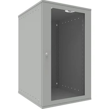 Шкаф телекоммуникационный настенный 18U, 523х600х866мм серия LITE (стеклянная дверь)