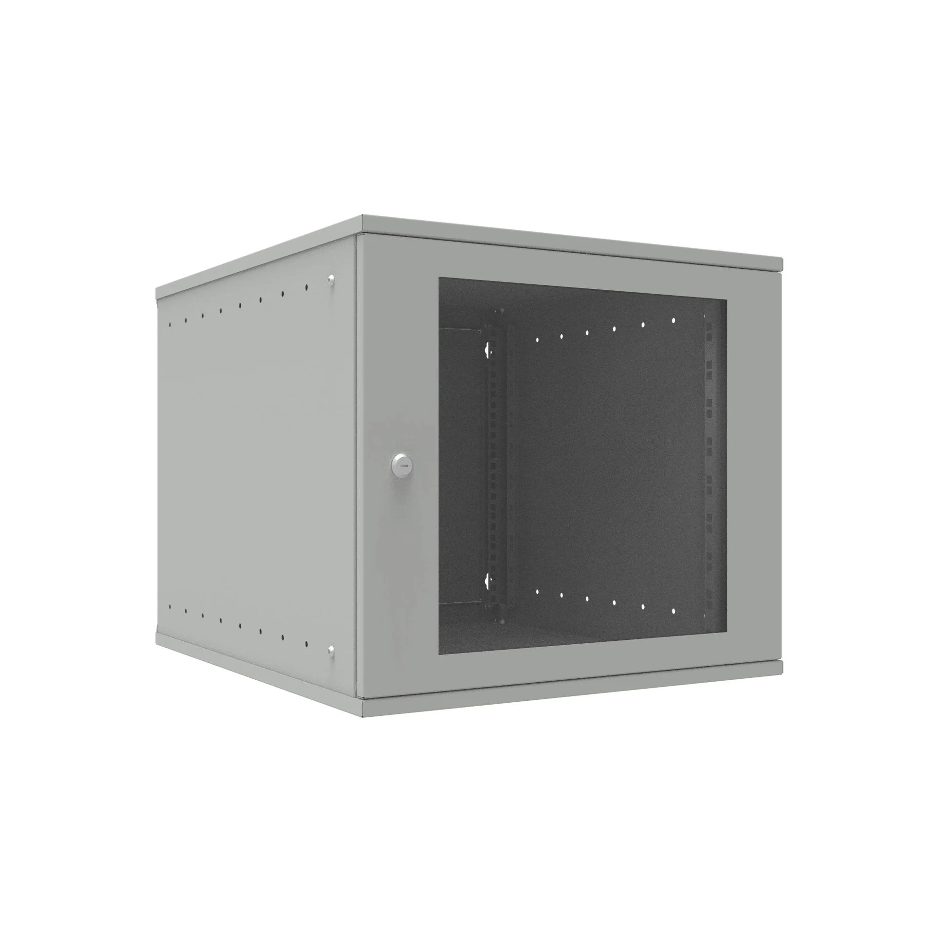 Шкаф телекоммуникационный настенный 9U, 523х600х465мм серия LITE (стеклянная дверь)