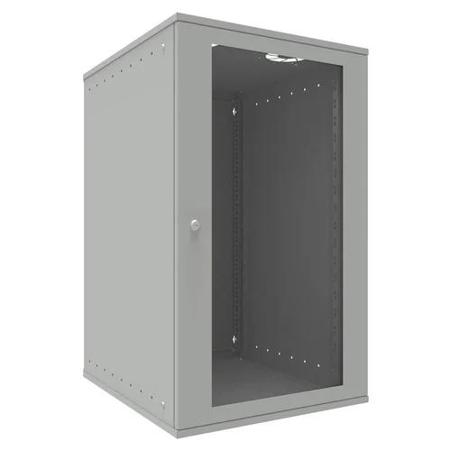 Шкаф телекоммуникационный настенный 18U, 523х600х866мм серия LITE (стеклянная дверь)
