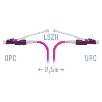 Патчкорд оптический LC/UPC-LC/UPC MM (OM4) Duplex (HD) 2,5 метрa, 2мм