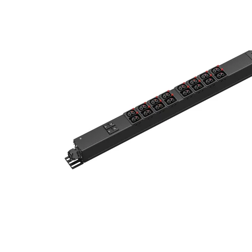 Блок розеток с функцией измерения серии SNR тип A выход 24*C13/19L и 24*C13L с фиксаторами вход 32A IEC60309 (3P+N+E)