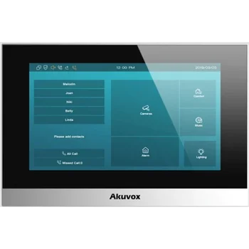 SIP- монитор Akuvox C313W-2, Linux, РоЕ, микрофон, динамик, сенсорный экран 7" 800x480, накладной монтаж
