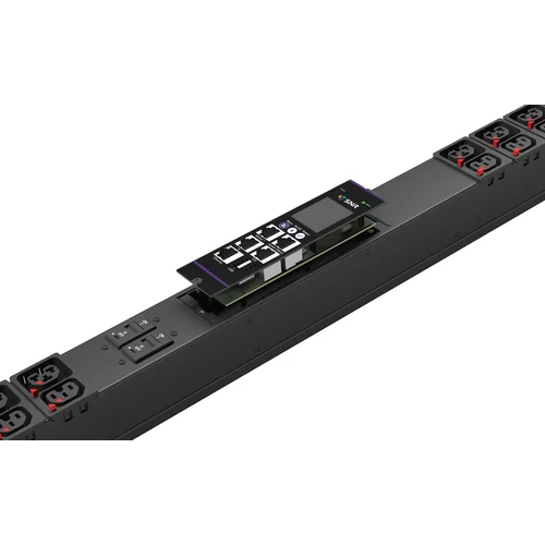 Блок розеток с функцией измерения каждой розетки серии SNR тип B выход 21*C13/19L и 21*C13L с фиксаторами вход 32A IEC60309 (1P+N+E)