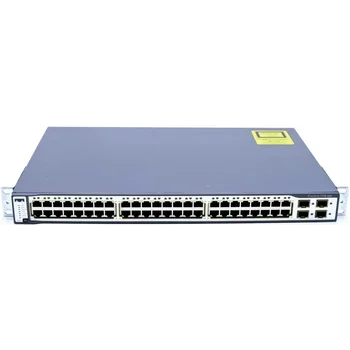 Коммутатор Cisco Catalyst WS-C3750-48TS-S (некондиция, отсутствует одно крепление у порта stack 1)