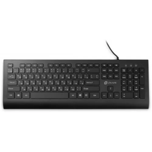 Клавиатура Оклик 155M черный USB slim (подставка для запястий) (1678057) Клавиатура Оклик 155M черный USB slim (подставка для запястий) (1678057)