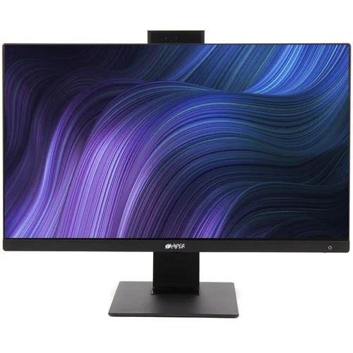 Моноблок Hiper V6 23.8" Full HD PG G6405 (4.1) 4Gb SSD256Gb UHDG 610 CR Windows 10 Professional GbitEth WiFi BT 120W клавиатура мышь Cam черный 1920x1