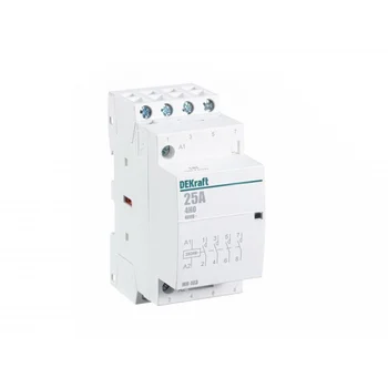 Контактор модульный МК-103 4НО 25А 230В DEKraft 18067DEK Контактор модульный МК-103 4НО 25А 230В DEKraft 18067DEK